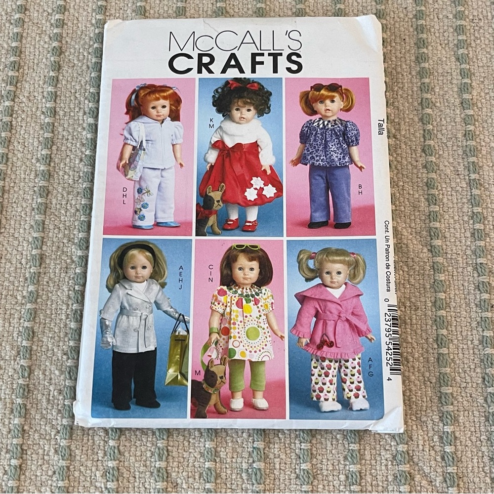 NEW - McCall’s Craft - Sewing Pattern - Doll Clothes